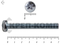 Винт полуцилиндрическая головка,цинк DIN7985 5х 70 (15шт)