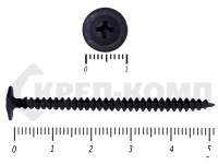 Саморез с прессшайбой острый Чёрный фосфат 4,2х51 (3180шт)