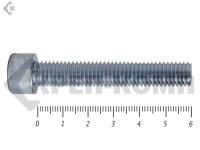 Винт с внутренним шестигранником,цинк DIN912 10 х60 полная резьба Фасовка МОСКРЕП (60шт)