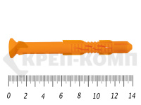 Дюбель рамный без шурупа 14х 140 ПОТАЙ полипропилен под м10 (50 шт) 