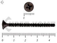 Саморез потай сверло, черный 3,5х45 (5000шт)