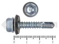 Саморез кровельный цинк, с шайбой EPDM, 6,3х 32 К КРЕП-КОМП (2200шт)