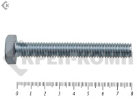 Болт полная резьба, цинк DIN933 8х 80 пр.5,8 (25кг/845)