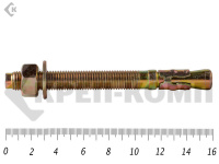 Анкер клиновой 16х160, желтый цинк (20шт)
