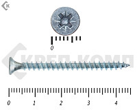 Саморез белый цинк POZY 3,5х45 (50шт)