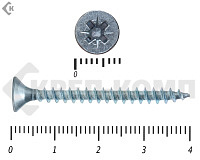 Саморез белый цинк POZY 4х40 (70шт)