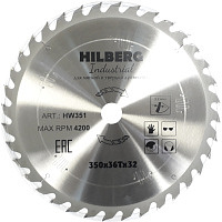 Диск 350*32*36Т, пильный Hilberg Industrial Дерево (1 шт)