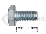Болты DIN 931, с неполной резьбой, цинк, 10х 20 мм пр.8.8 МОСКРЕП (2,5кг/105) – фото