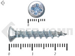 Шуруп оконный, крупная резьба, Белый цинк 4,1х25 Kn (13000шт) – фото