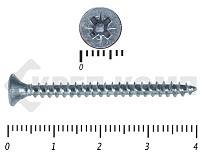 Саморез белый цинк POZY  3х40 (100шт)